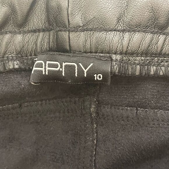 Black Faux Leather‎ Joggers size 10 - Picture 6 of 7